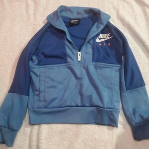 Nike Air Blue and White Quarter-Zip Pullover